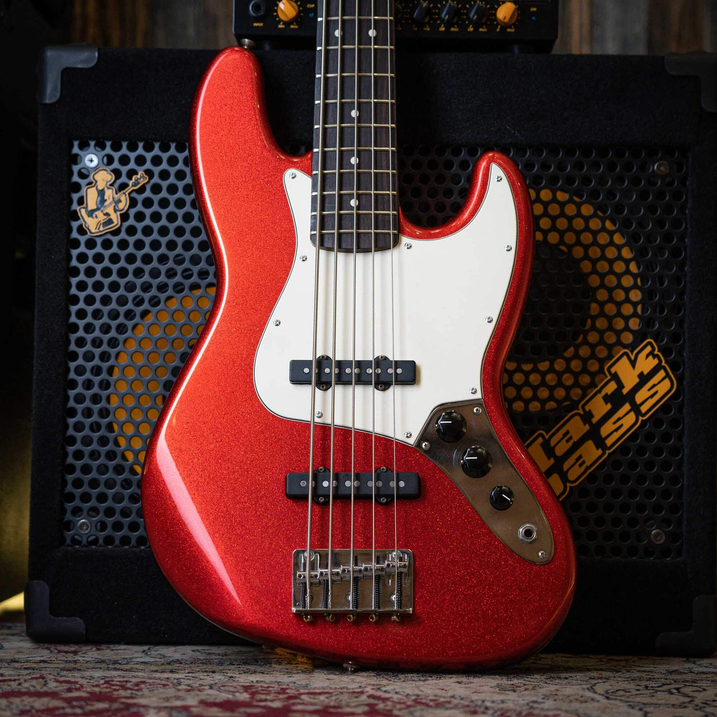 Fender Jazz Bass V Standard Red Sparkle SlapStore Custom Color 2009