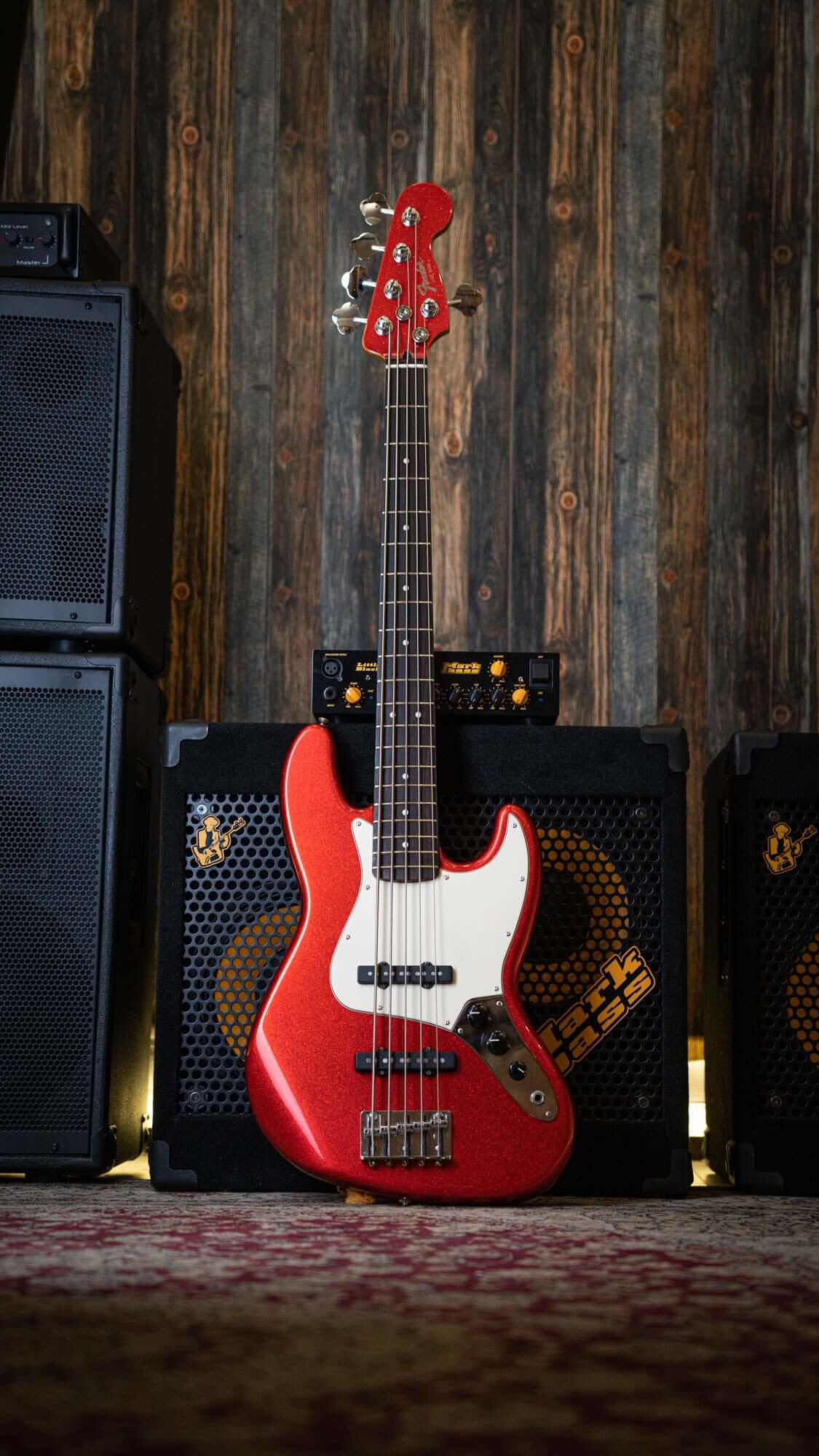 Fender Jazz Bass V Standard Red Sparkle SlapStore Custom Color 2009