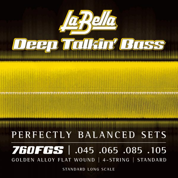 LaBella Deep Talkin’ Bass Gold Flats – Standard (45-105)