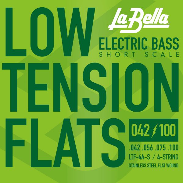 LaBella Low Tension Flexible Flats 4 Short Scale (42-100) Cuerdas de Bajo Eléctrico