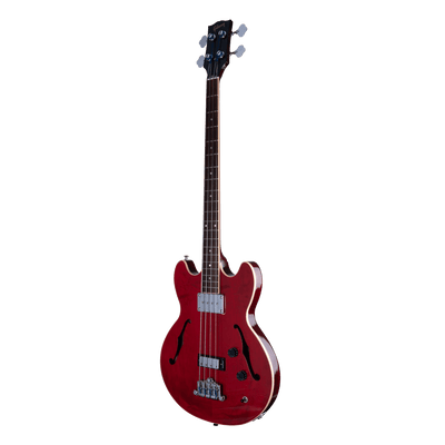 Gibson Midtown Standard Cherry - Looking for a unique bass that is part hollowbody and part solidbody? The Gibson Midtown Bass is the innovative and exciting hybrid you have been looking for. Gibson started with a solid mahogany body, which they chambered