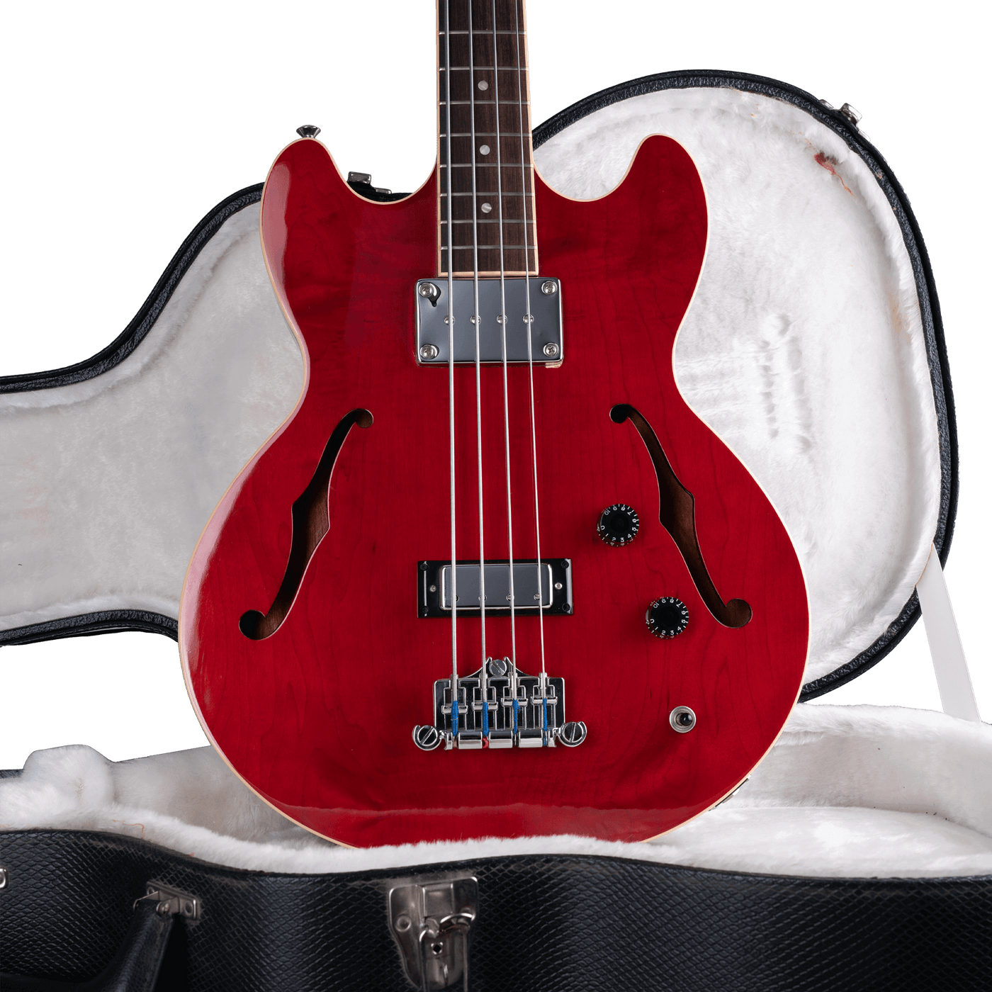 Gibson Midtown Standard Cherry - Looking for a unique bass that is part hollowbody and part solidbody? The Gibson Midtown Bass is the innovative and exciting hybrid you have been looking for. Gibson started with a solid mahogany body, which they chambered