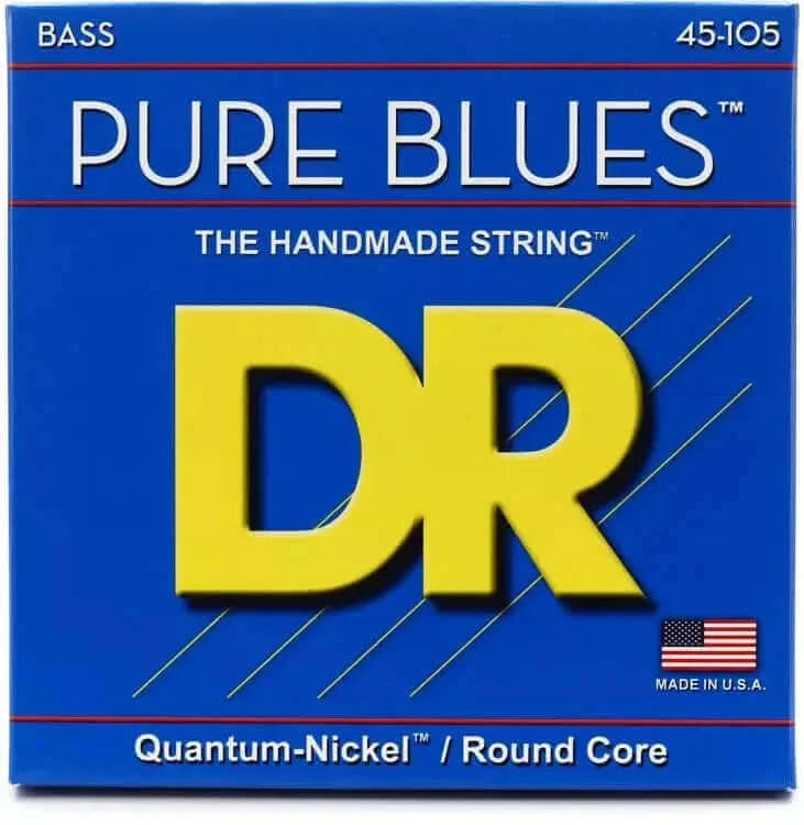 DR Strings Pure Blues 4 (45-105) Cuerdas de Bajo Eléctrico - Descripción Las cuerdas para bajo PURE BLUES™ combinan un golpe grueso y cálido con un borde especialmente diseñado para el bajista moderno. Al combinar un nuevo y único Quantum-Nickel™ con el m
