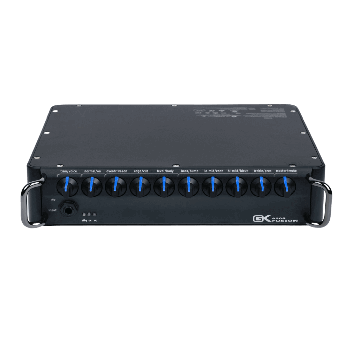 Gallien-Krueger Fusion 800s - The Fusion S Series Heads are GK’s brand new Class D Model heads with a tube preamp. The rich warmth of tubes combined with the quick, punchy power section that GK bass amps are known for is an experience like no other. These