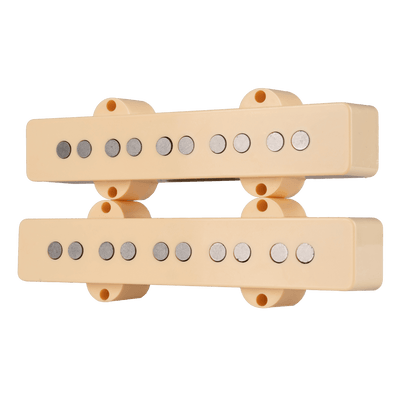 Lindy Fralin Jazz Bass 5 Cream Cover - DescriptionFralin Jazz Bass Pickups are fat, loud, punchy, and clear. They have articulation and definition not found in other manufacturers’ pickups. We use all USA-Made parts, and wind and build them one at a time