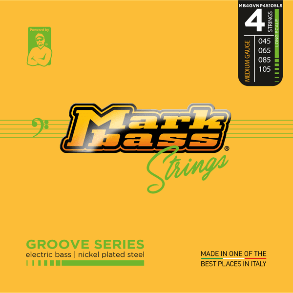 Markbass Groove Series 4 Nickel Plated (45-105) Cuerdas de Bajo Eléctrico - The GROOVE series bass strings are made of high quality selected nickel plated steel wire, hand-wound on hexagonal high carbon content core from our master string makers offering