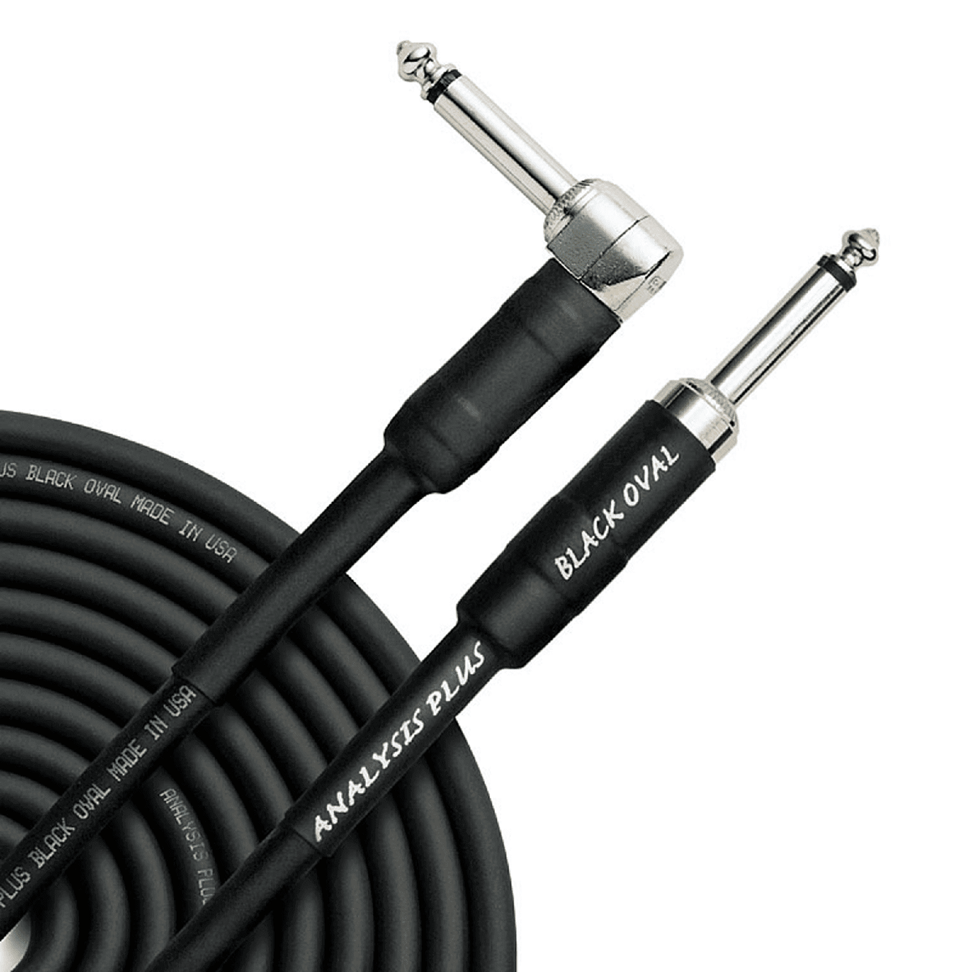 Analysis Plus Black Oval - Cable Instrumento - El cable Black Oval es silencioso, flexible y suena la raja. Un cable de alta gama a muy buen precio. Además cumple con todas las normas ROHS. El cable tiene conductores de calibre 20, una funda conductora pa