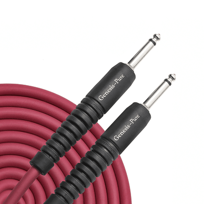 Analysis Plus Genesis Pure Stage Red - Cable de Instrumento - El flexible y silencioso cable Genesis Pure Instrument utiliza nuestro diseño patentado de tejido hueco ovalado para un sonido y un rendimiento excelentes. Al principio se creó el Sonido y era