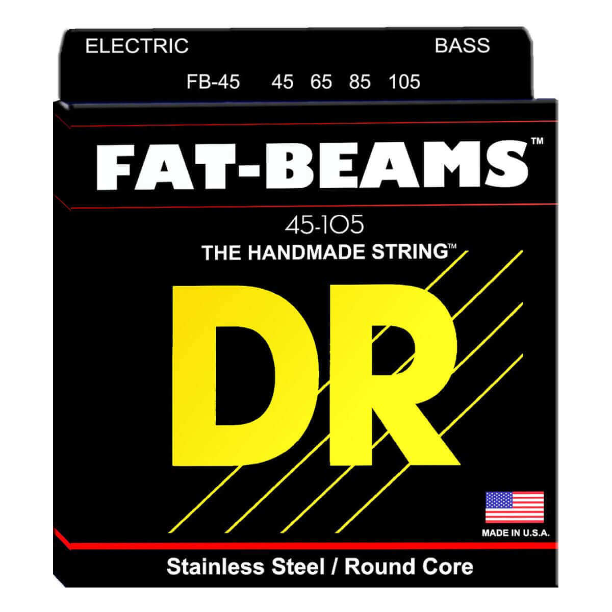 DR Fat-Beam 4 (45-105) Cuerdas de Bajo Eléctrico - Los Fat-Beams™ son cuerdas con mayor compresión para producir medios más "Grasosos", altos brillantes, ese el sonido distinto y vanguardista de Fat-Beams™. Un diferencia real en el sonido.Empaque anti-cor