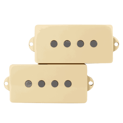 Lindy Fralin P-Bass Cream Cover - DescriptionLindy Fralin P-Bass Pickups are clean, clear, and articulate. They are designed to enhance everything you’ve come to love about your P-Bass: Fat and Punchy with a huge, clear bottom-end.Hum-Cancelling / Thick &