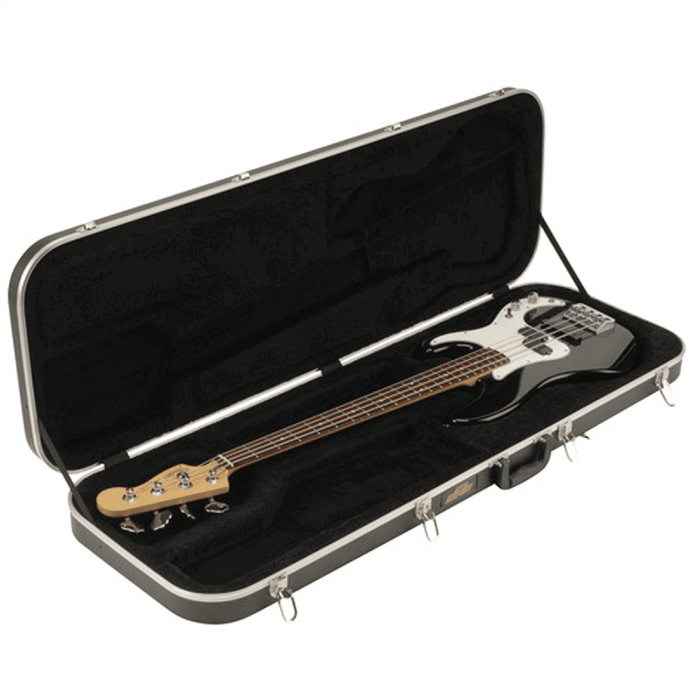 SKB Electric Bass Hardshell - The 1SKB-4 Electric Bass Economy Rectangular Case from SKB is designed to hold a variety of right-handed solid-body basses. It features molded-in bumper protection, and SKB's deluxe EPS plush lined molded interior, which is d